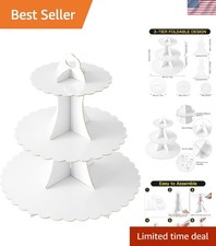 Versatile 3-Tier Cupcake and Dessert Stand for All Occasions - Lightweight