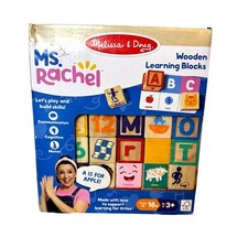 Melissa  Doug Ms. Rachel Wooden Learning Blocks  Activity Cards set New in Box
