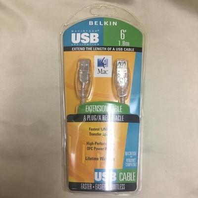 Belkin F3U134-06 USB Extension Cable 6ft A Male Female Mac PC New
