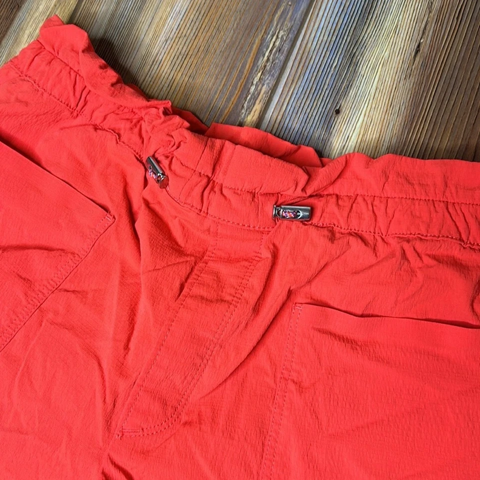 Athleta Trekkie бумажный мешок короткий легкий эластичный пояс женщин размер 4 красный - Изображение 4 из 4