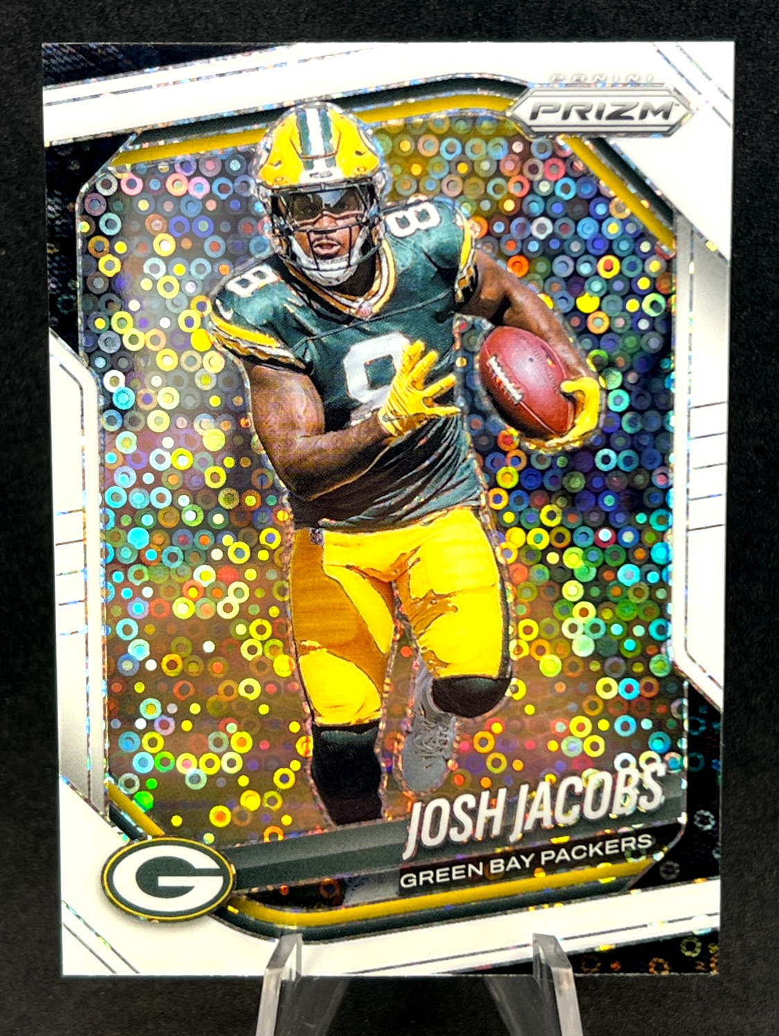 Josh Jacobs 2025 Panini Prizm # 188 White Disco Prizm - PACKERS