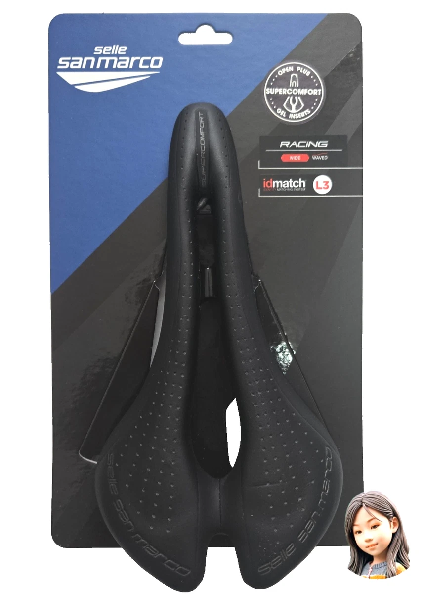Selle San Marco En Cuir - 412g - 275x135mm - Noire - Pour Vélo De Course - Occasion