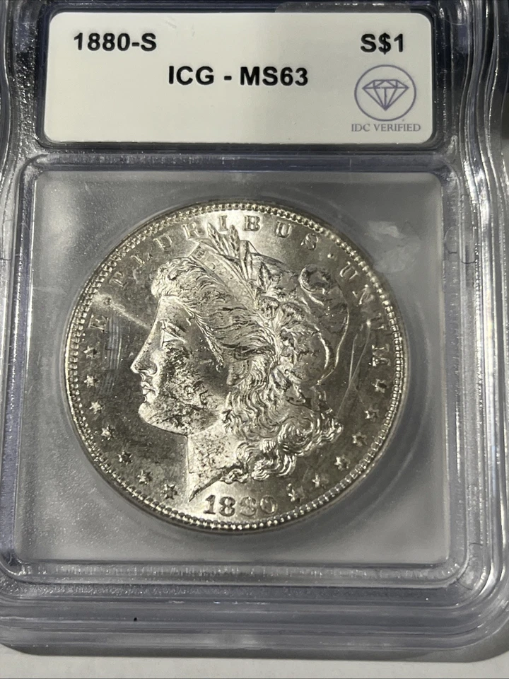 1880-S $1 Morgan Silver Dollar ICG -MS 63 6072942405. - Image 2 of 4