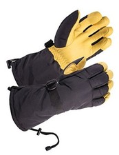 Waterproof and Windproof Genuine Deerskin Leather Ski Gloves Large SD8648T