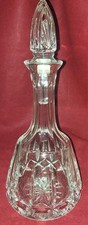 VINTAGE ATLANTIS ( Migual pattern ) Crystal  Decanter w/ Stopper 9 1/4"