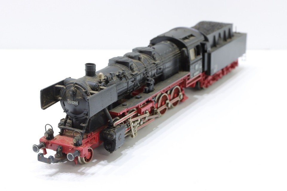 Locomotive Fleischmann 051 628-6 – Noire, HO, Analogique CC – Rare, Testée, Boîte D'origine
