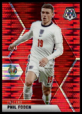 2021 Panini Mosaic UEFA EURO 2020 Phil Foden #102 Red Pulsar
