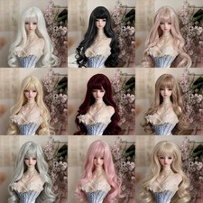 1/6 1/4 1/3 Straight Bangs Long Loose Curly Wig High Temperature Fiber Fit BJD