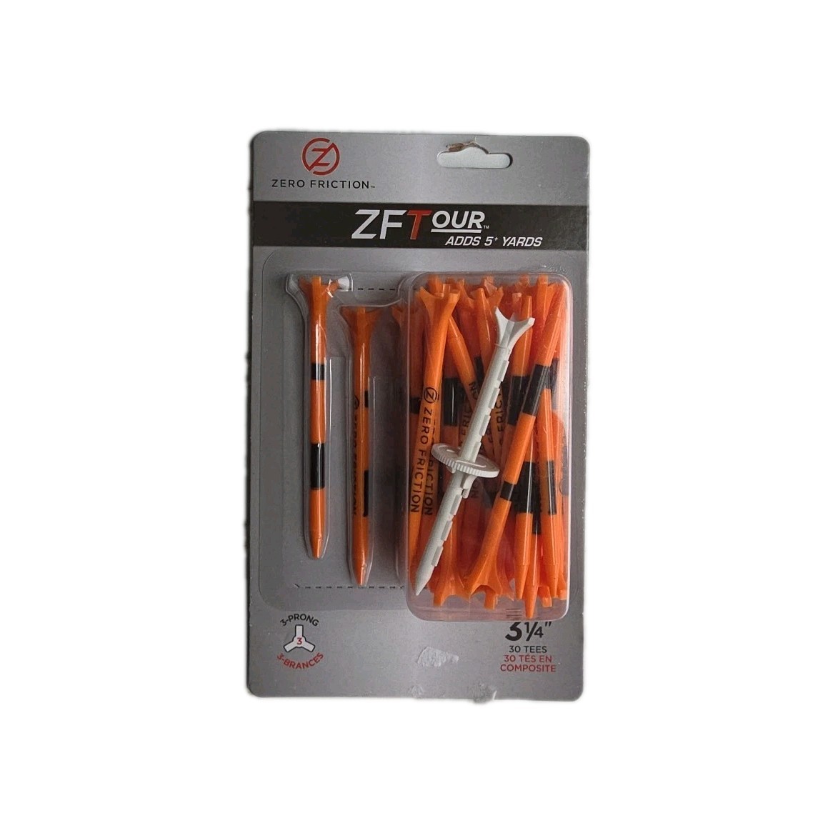 Tees (3-1/4 Inch, Orange, Pack Of 30) Zero Friction Tour