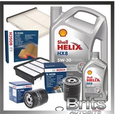 SERVICE FILTER KIT FOR MAZDA CX-5 2.2 12-ON - BOSCH FULL FILTERS SET & SHELL OIL