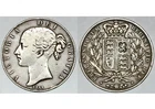 1844 QUEEN VICTORIA GREAT BRITAIN SILVER CROWN COIN