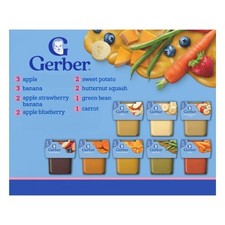 Non-GMO Stage 2 Fruit  Veggie Baby Food Puree Variety Pack