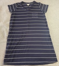 Market Spruce Womens V Neck Knee Length T Shirt Dress Blue White Stripes Size 2X
