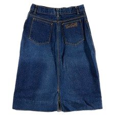 Vintage 80s Womens Gloria Vanderbilt Mujani High-Waist Denim Jean Skirt Size 8