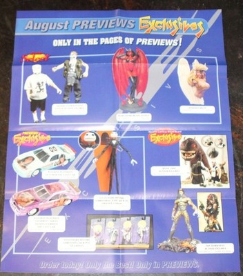 2000 Diamond Previews Promo Poster NBX, Purgatori, Bone, ICP Statues 28 x 20''