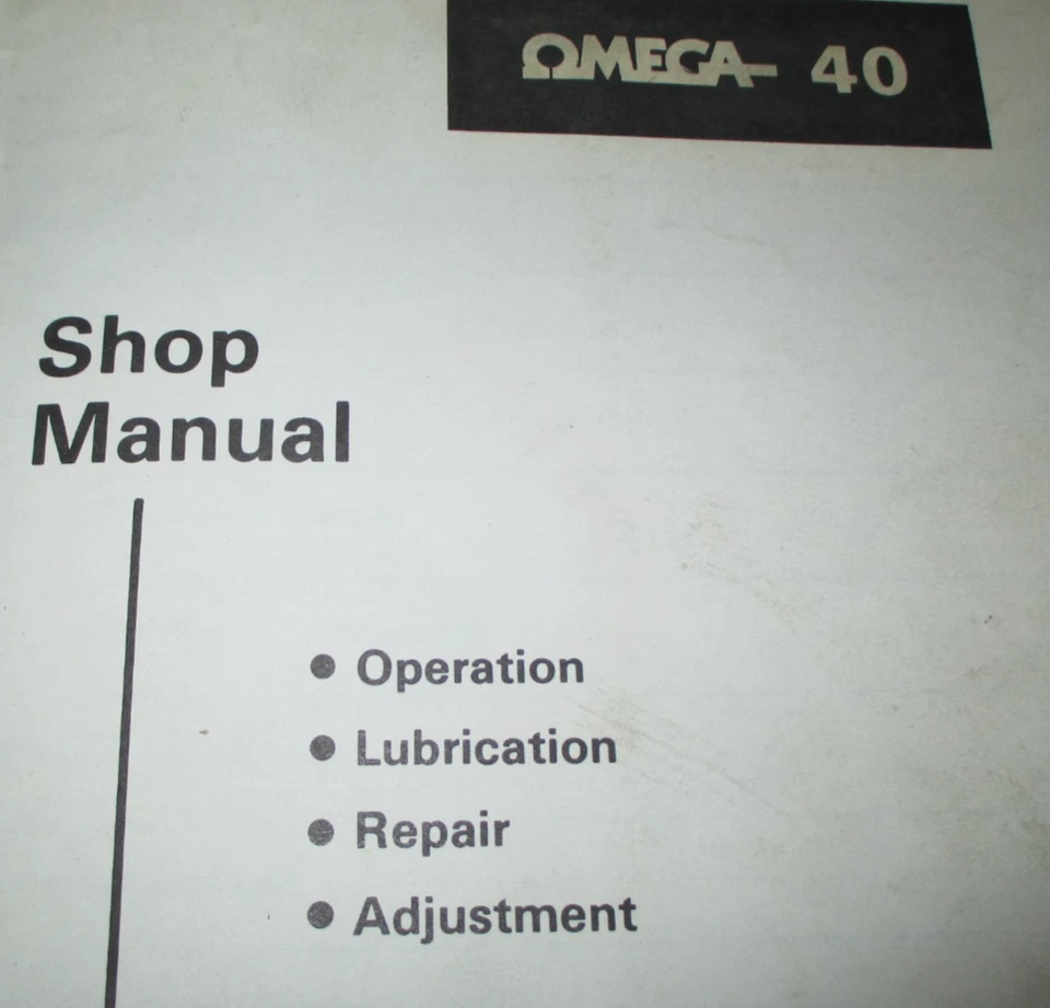 P&H Omega 40 Rough Terrain Crane Operators / Repair / Maintenance Shop Manual - Image 2 of 4