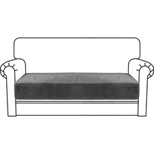 MAXIJIN Velvet Stretch Couch Cushion Covers Soft Loveseat Cushion Cover Replacem