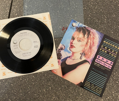 MADONNA CRAZY FOR YOU & SAMMY HAGAR  1985 JAPAN 7'' SINGLE VISION QUEST MINT COND