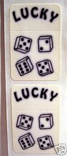 Vintage Lucky Dice 7 11 Flip Top Old Cigarette Lighter Stickers Old Stock