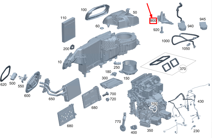 Neu MERCEDES-BENZ S W223 Feinpartikelsensorhalter A2235458001 Original