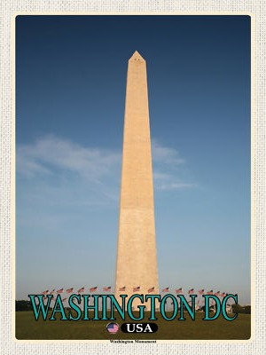 Holzschild 30x40 Washington DC USA Washington Monument Wand Deko Cafe Sammler Ge