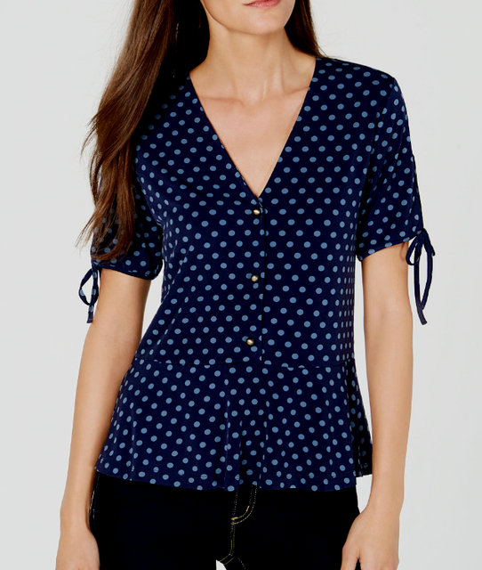 michael kors polka dot top