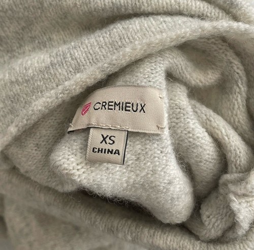 Cremieux Damen Gr. XS Trichterkragenpullover Nylon/Wolle/Alpaka Mischung beige-grau - Bild 5 von 7