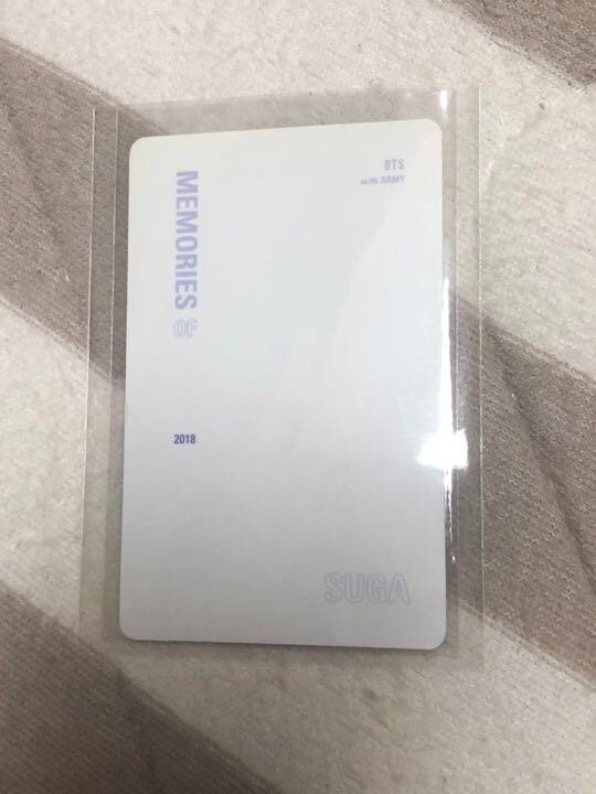 BTS Suga photo card Memories Of 2018 Official DVD Yoongi