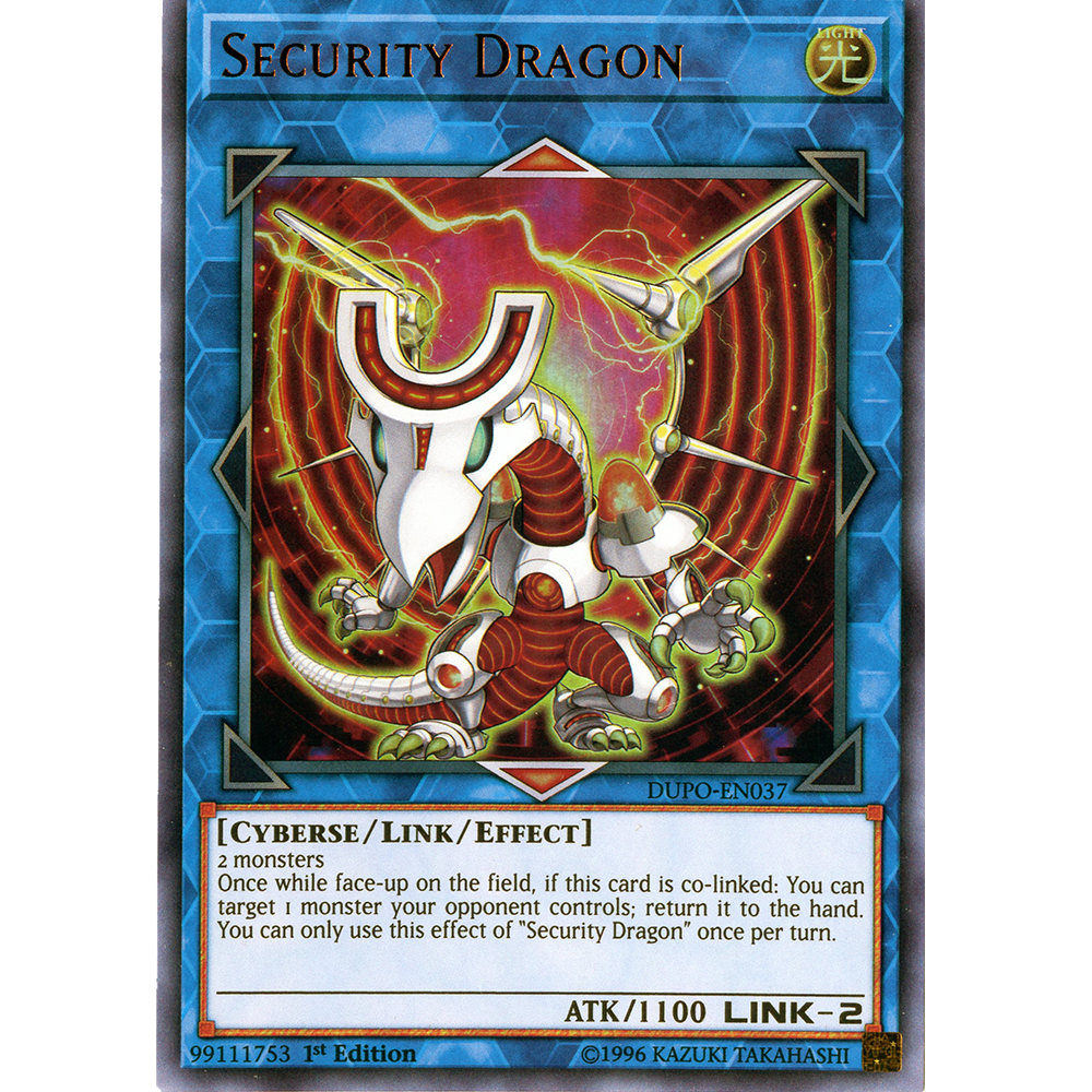 SECURITY DRAGON *** 1ST EDITION ULTRA RARE MINT/NM DUPO-EN037