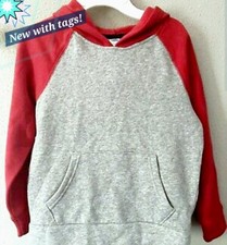 Boys Hoodie Size Small 6/7 NEW in Pkg With Tags, Red/Grey Hooded Sweatshirt