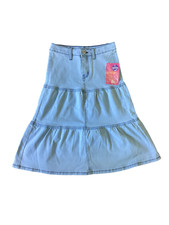 ROCKIDS Little Girls Denim Jean Skirt size 12/14 BRAND NEW  TAGS INCLUDED