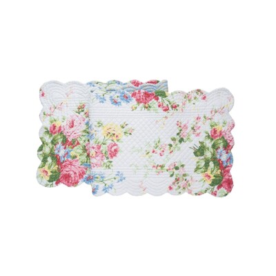 C & F  Cottage Rose Quilted Reversible Table Runner  ~~ NEW ~~
