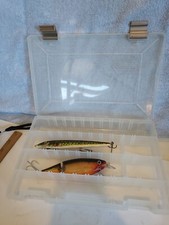 2 Large Rapala Pike Muskie Lures And Plastic Tray