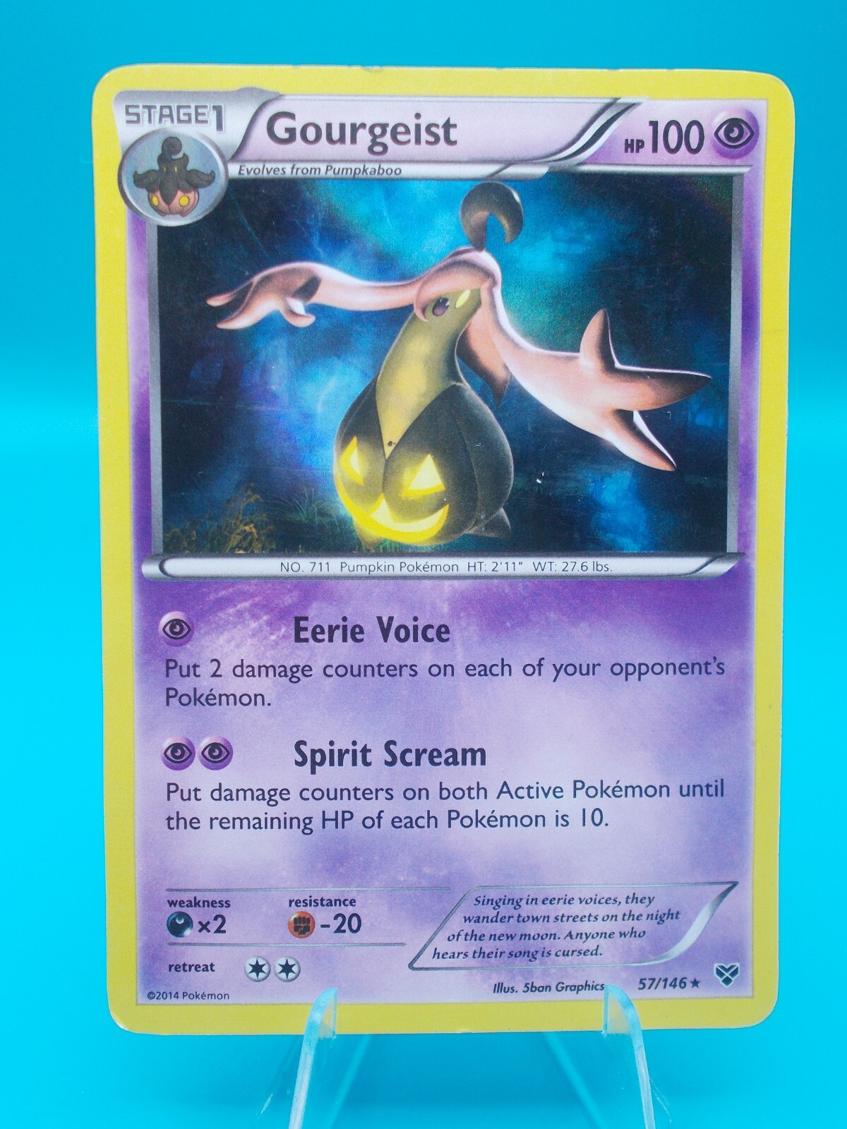 Gourgeist 57/146 XY Pokémon TCG Holo Lightly Played