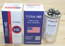 Titan HD Round Run Capacitors PRCFD455A 45/5 440-370V Made In USA (Qty 2)