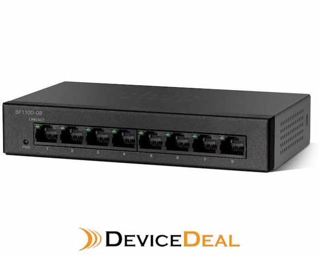 Cisco Sf 110 8 Port 10 100 Unmanaged Desktop Switch With Metal Chassis For Sale Online Ebay