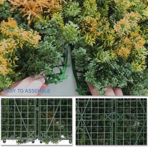 40"x40" Artificial Faux 3D Mixed Leaf Privacy Fence Screen Decor Panel Hedge #7 - Picture 5 of 8