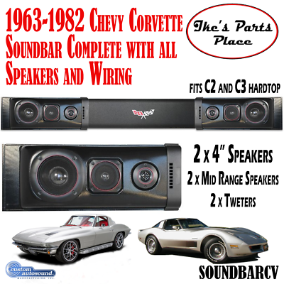 アニメ Corvette DEFNITY SOUND SYSTEM Custom Autosound 1963-1982 Chevy Corvette Soundbar w/3 sets of