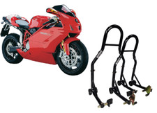 Coppia 2 cavalletti alzamoto alza moto sollevare moto alzare Ducati 749 999