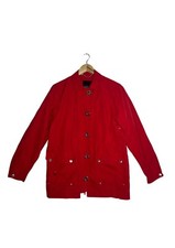 Lauren by Ralph Lauren Utility Jacket Women's Size S Clasp Red Nylon