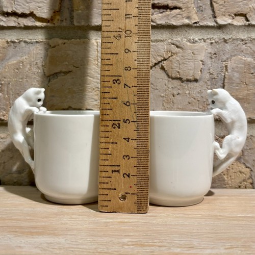Antique Copeland Spode China Cat Handle Demitasse Miniature Teacups Set Of 2 - Picture 11 of 11