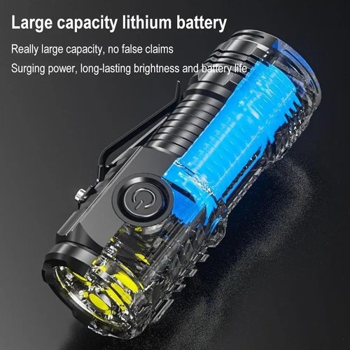 Mini Potente Linterna LED USB Recargable EDC Bolsillo Antorcha Magnética Luz - Imagen 5 de 8