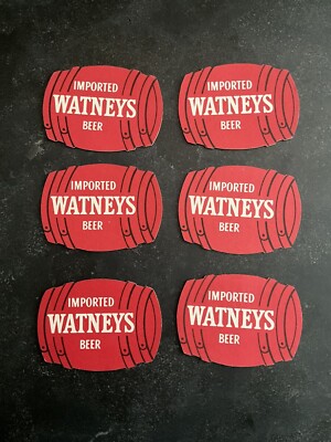 Watneys Beer Coasters Lot 6 Red Barrel Ale UK Vintage Breweriana Bar Mats