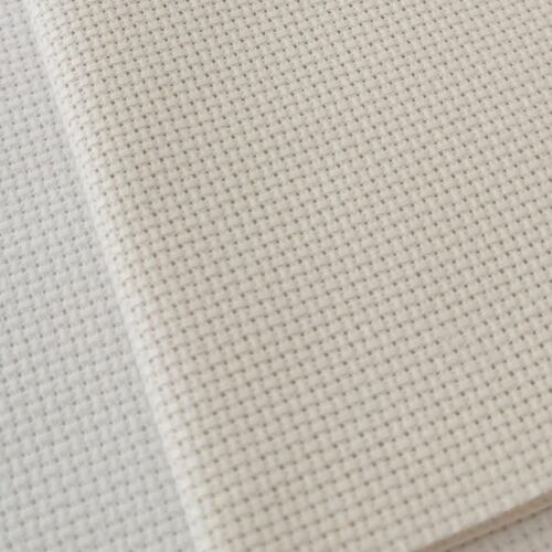 12" x 59" 18CT Counted Cotton Aida Cloth Cross Stitch Fabric (Antique White)
