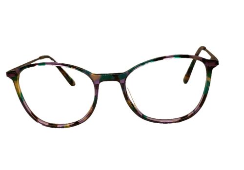 Takumi Frames TK1267 Purple Teal CHIC + Magnetic Sun Glasses Clip On 52-18 135mm - Picture 7 of 10