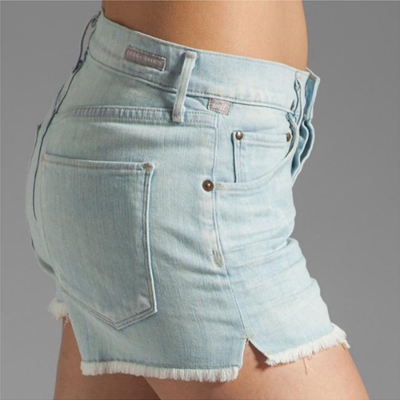 Citizens of Humanity Chloe Raw Hem High-rise Denim Shorts in Serene Wash Size 27 image 2