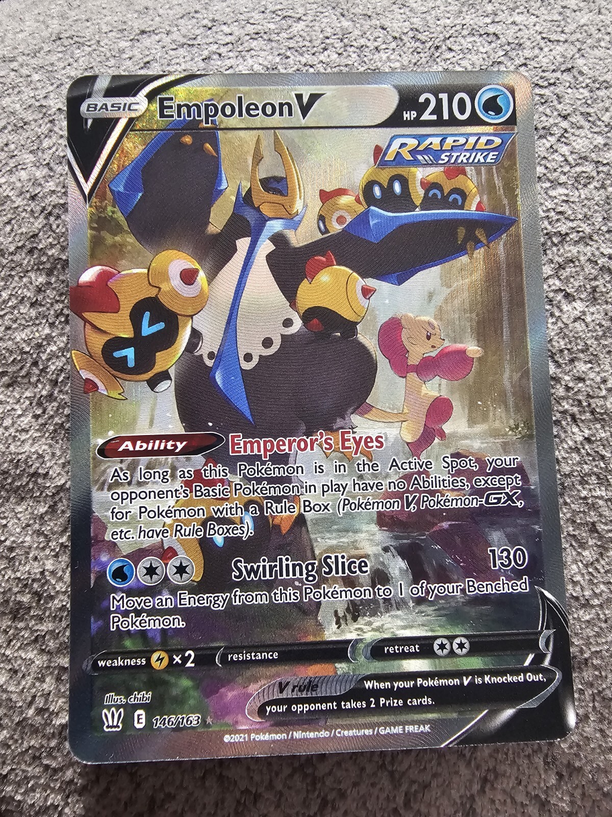 POKEMON TCG BATTLE STYLES 146/163 EMPOLEON V ALT ART ULTRA RARE eBay