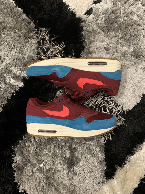nike air max 1 burgundy teal