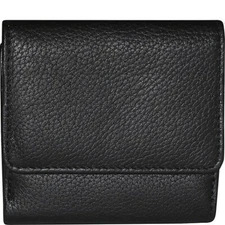 Buxton Florence II RFID Mini Billfold Black Men & Women's Wallet NEW
