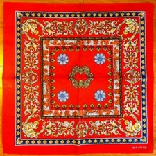 3 Pack Lot Roman Red Paisley Bandana USA Wrap Scarf 100% Cotton 22x22 Bandanna